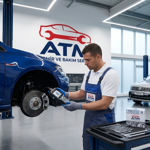 ATM Volkswagen Özel Servisi uzman teknisyeni çalışırken